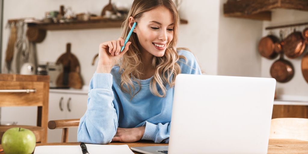 woman working in company crm